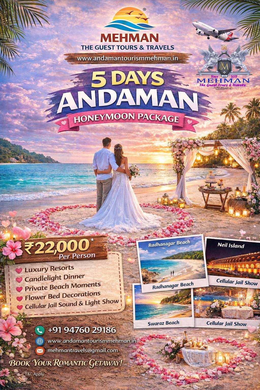 5 Days Andaman Honeymoon Trip