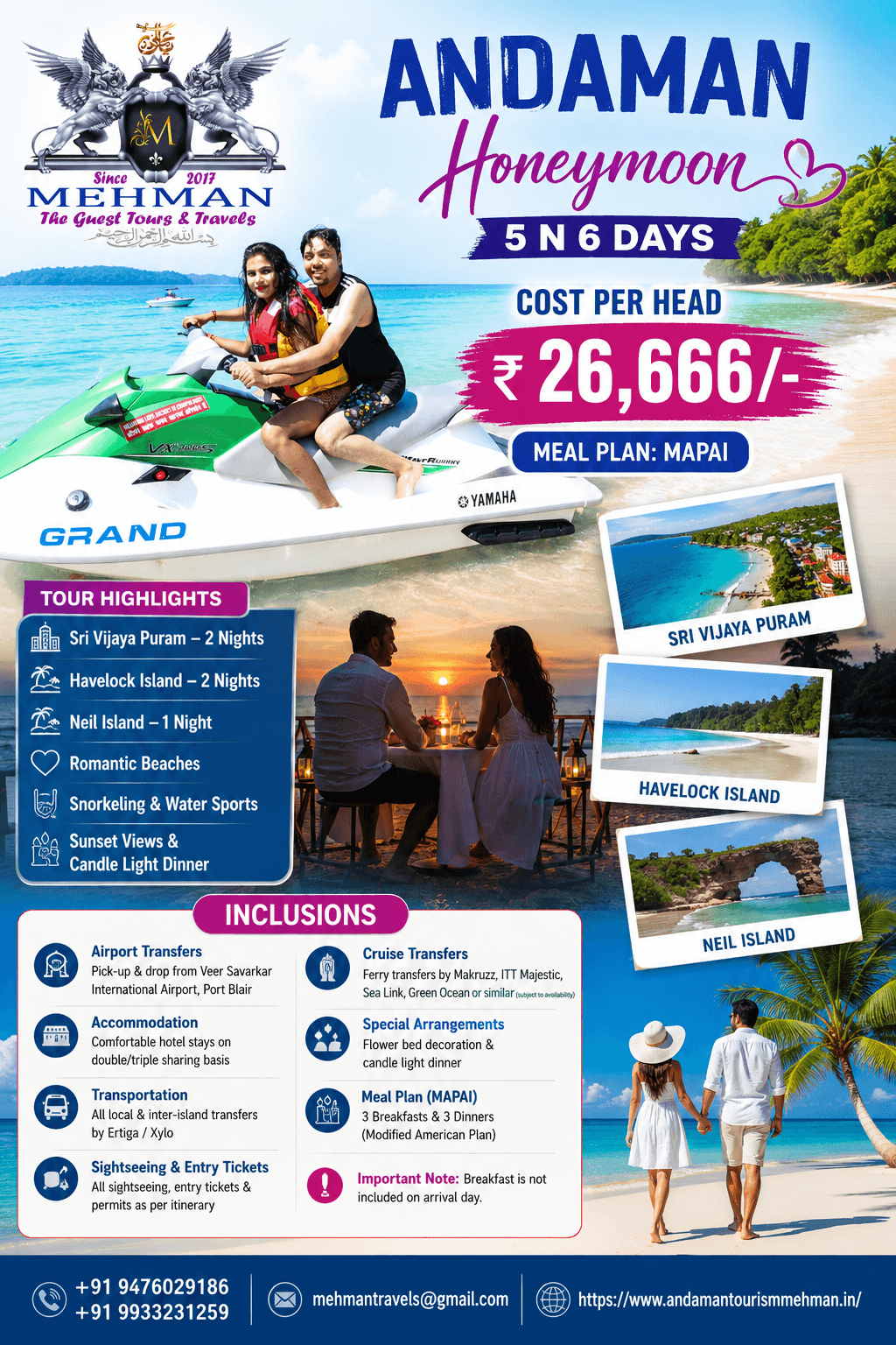 Andaman Honeymoon Tour Package