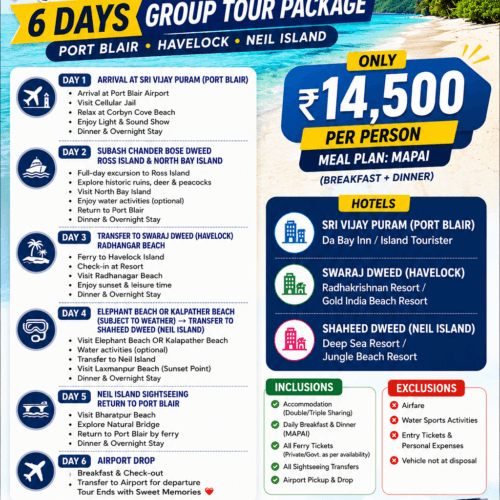 6 Days Andaman Group Tour
