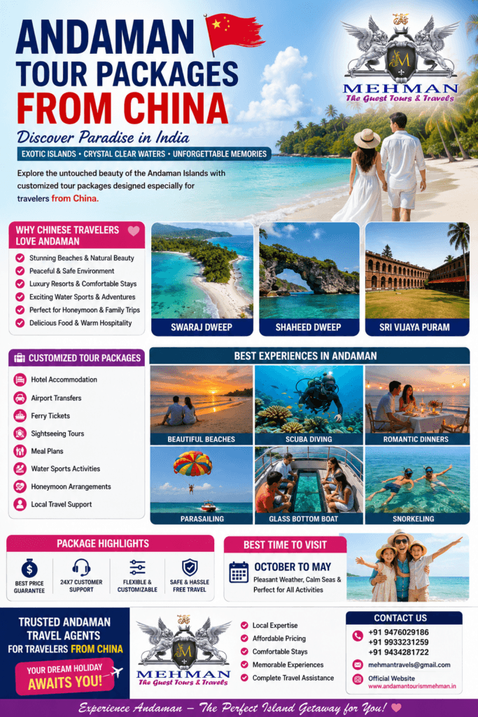 Andaman Tour Packages and Travel Agents from China