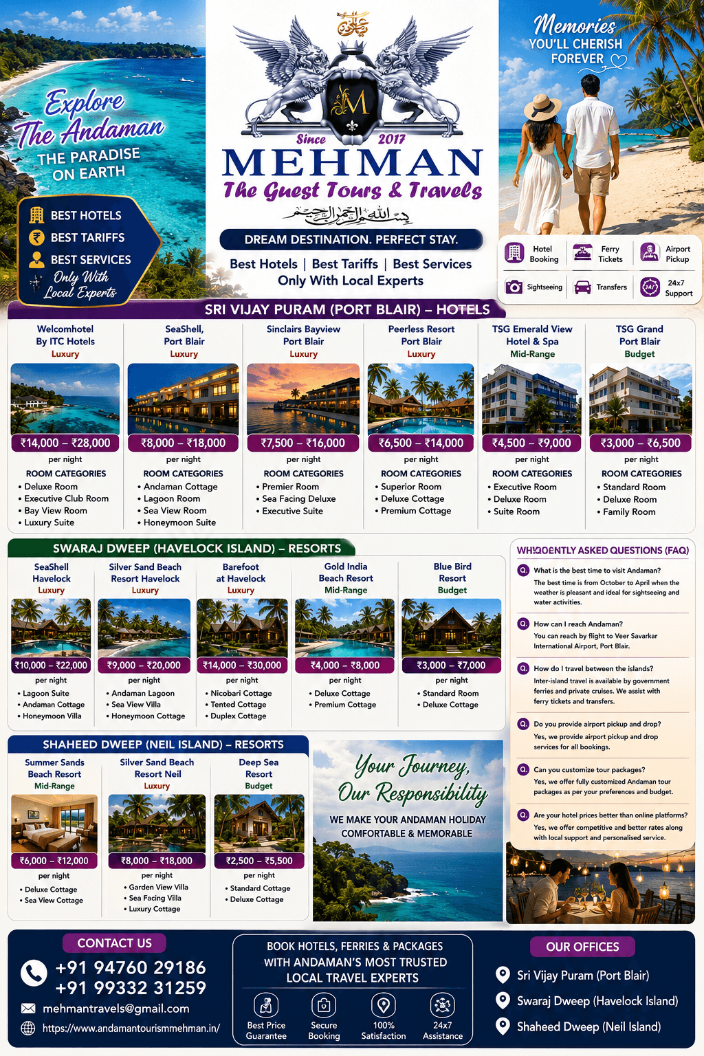 Hotels in Andaman FAQ
