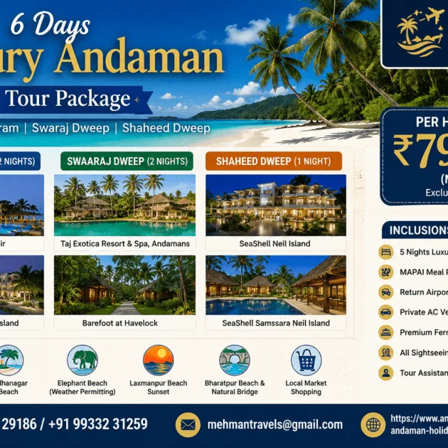 5 Nights 6 Days Luxury Andaman package