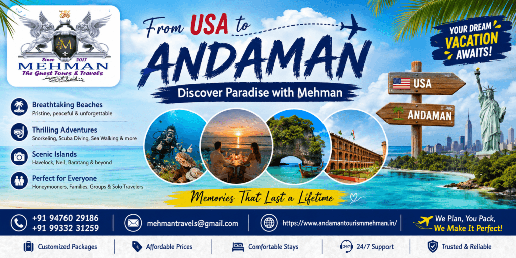 Andaman Tour Packages from USA